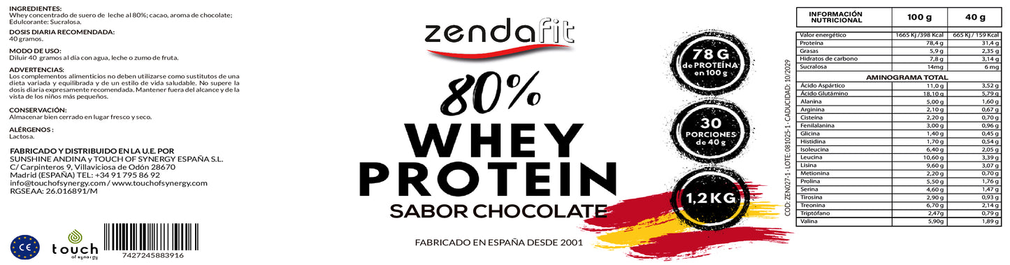 Whey protein 80% - 1.200gr