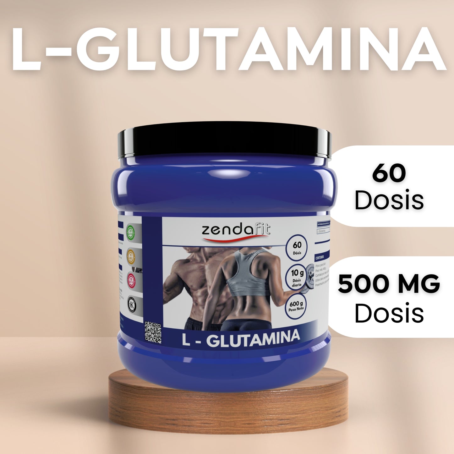 L-glutamina - 600 gramos