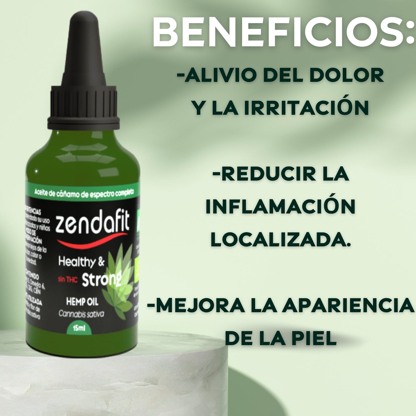 Aceite de cáñamo - 15ml (100% PURO)