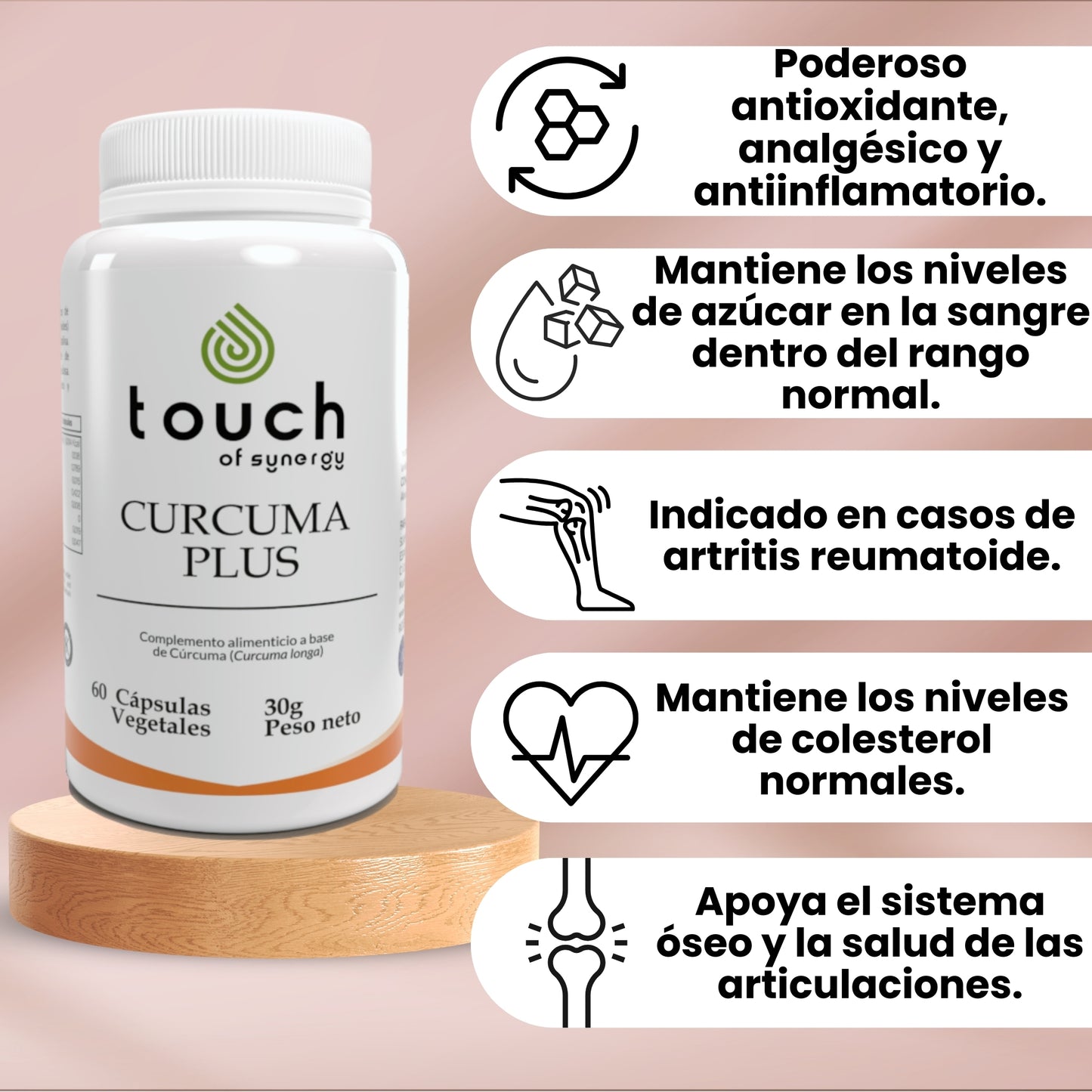 Cúrcuma Plus - 60 cápsulas vegetales