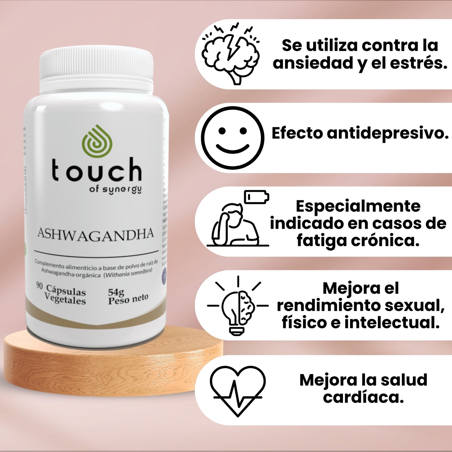 Ashwagandha orgánica - 90 cápsulas vegetales