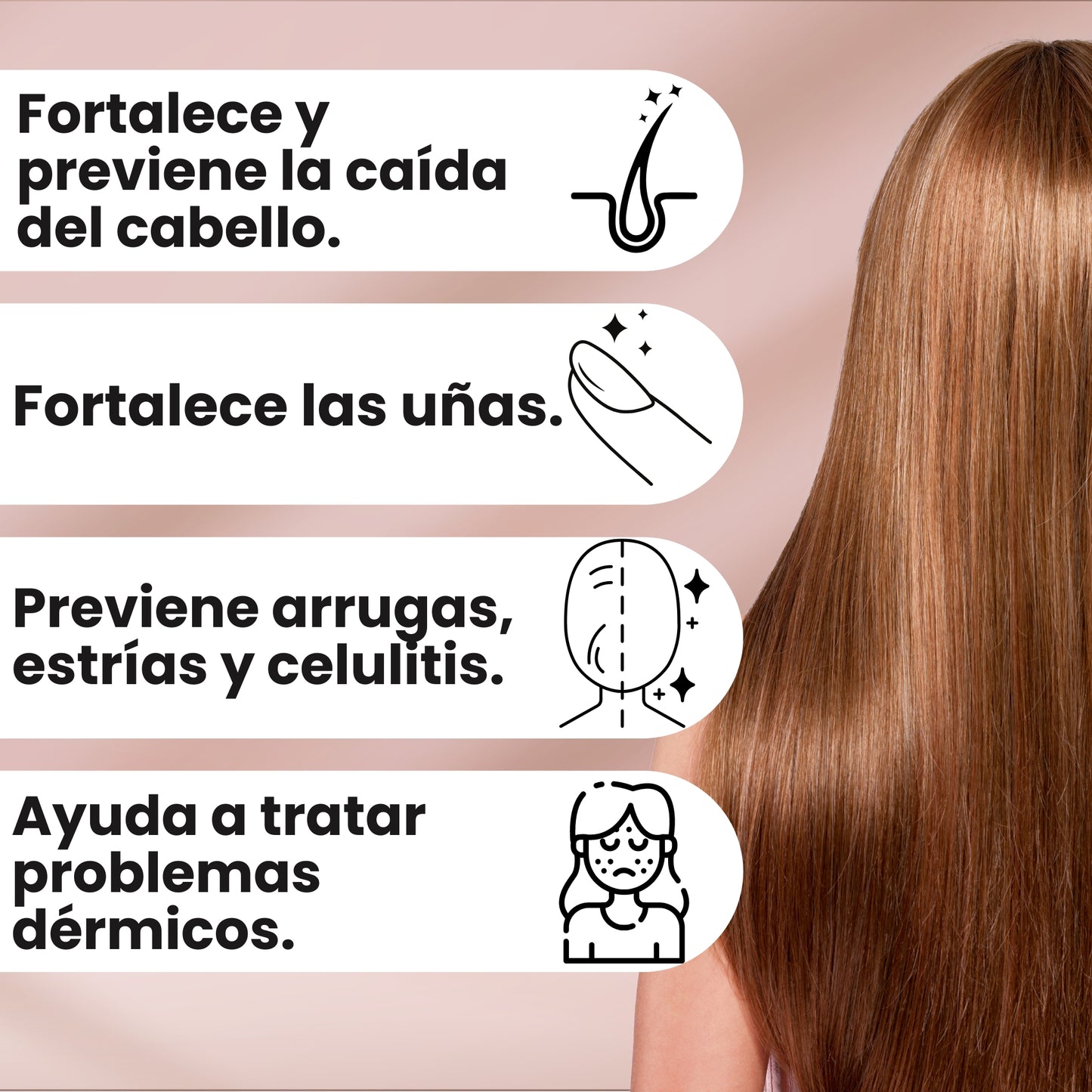 SKIN, NAILS AND HAIR (previene caída del cabello)