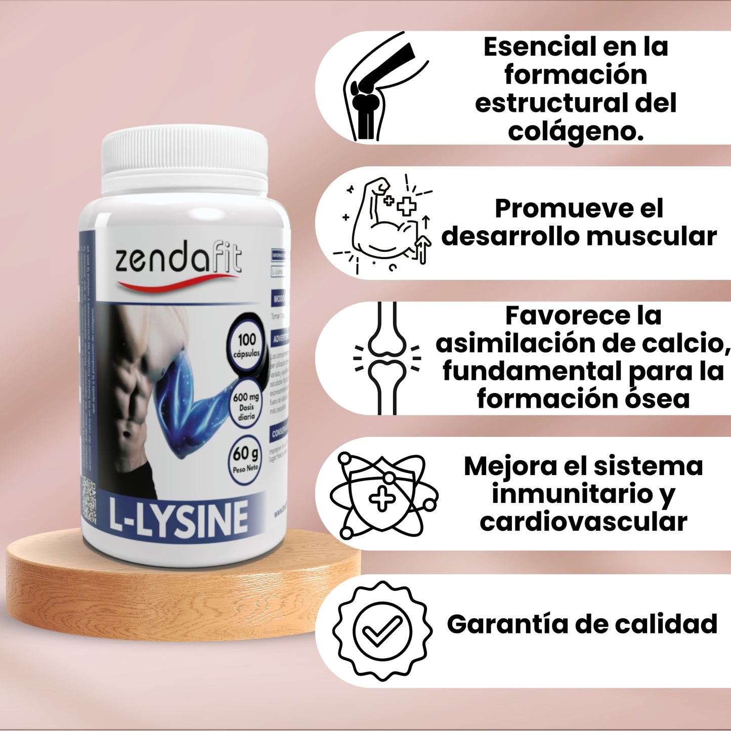 L-Lisina- 100 cápsulas
