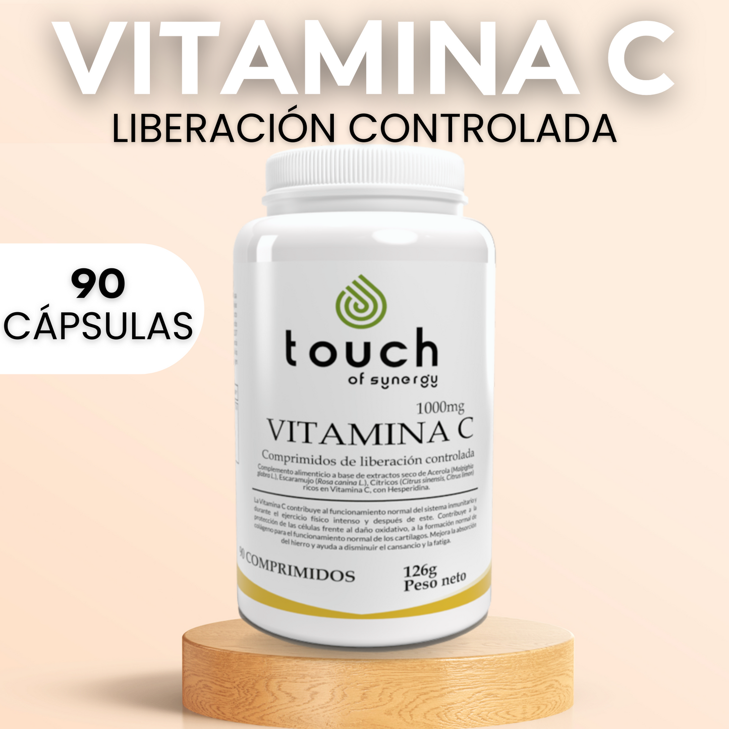 Vitamina C de Liberación controlada (90 cápsulas)