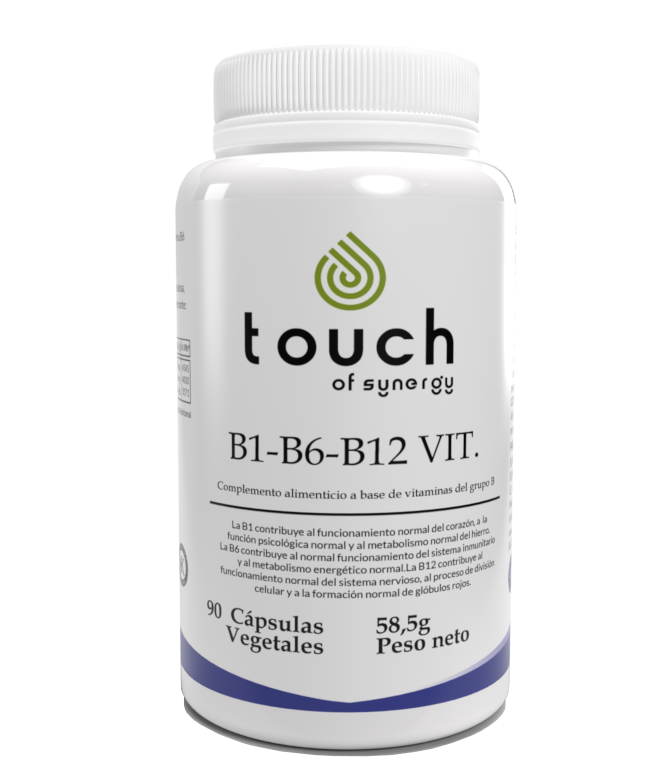 Vitaminas B1 B6 B12 - 90 cápsulas vegetales