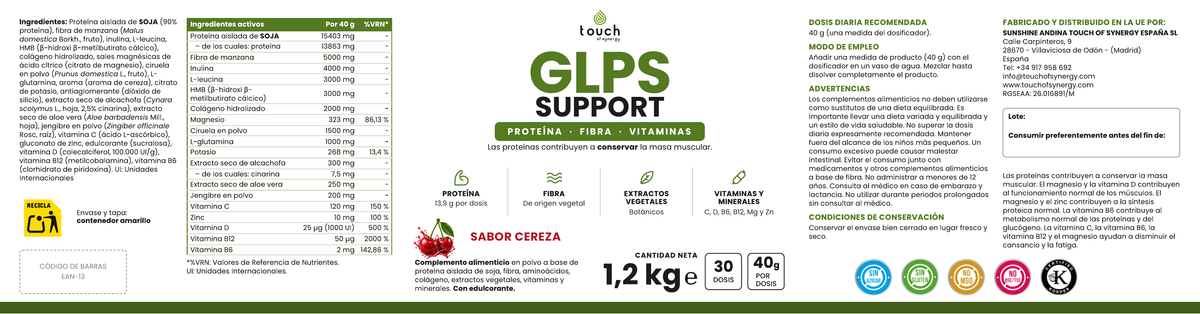 GLPS Support | Complemento Nutricional en Polvo – Proteína, Fibra y Vitaminas