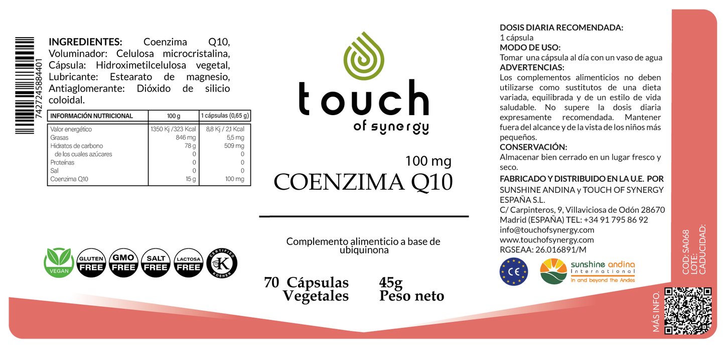 COENZIMA Q10 (70 Cápsulas Vegetales)