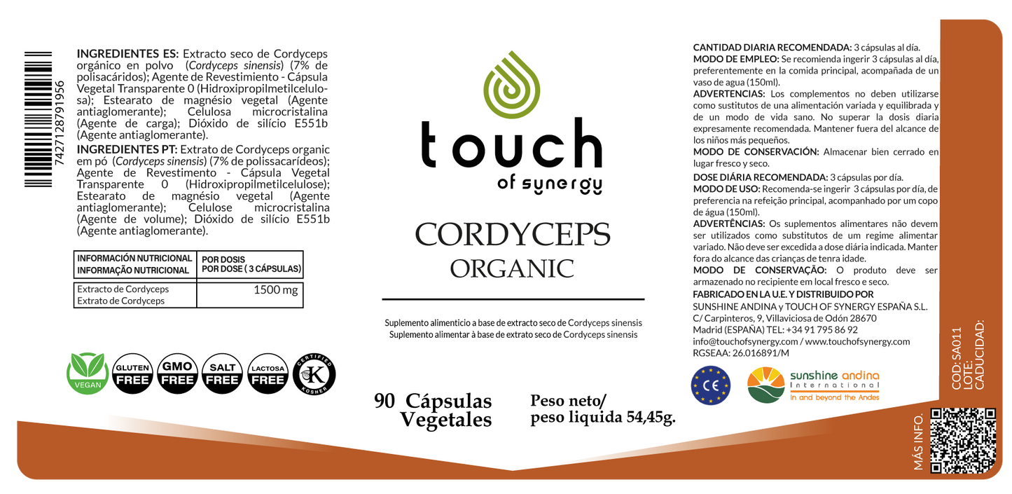 Cordyceps - 90 cápsulas vegetales