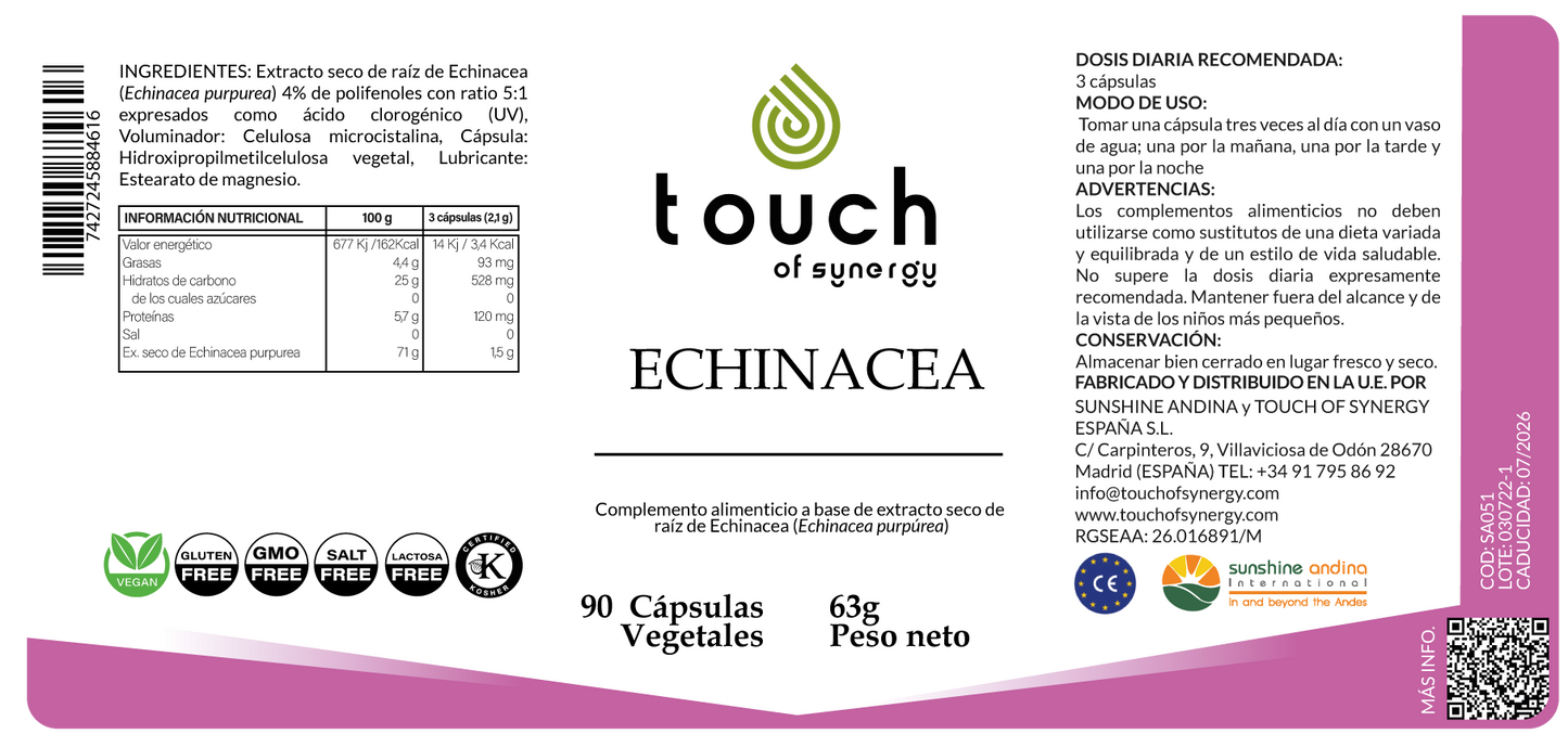 Echinacea - 90 cápsulas vegetales