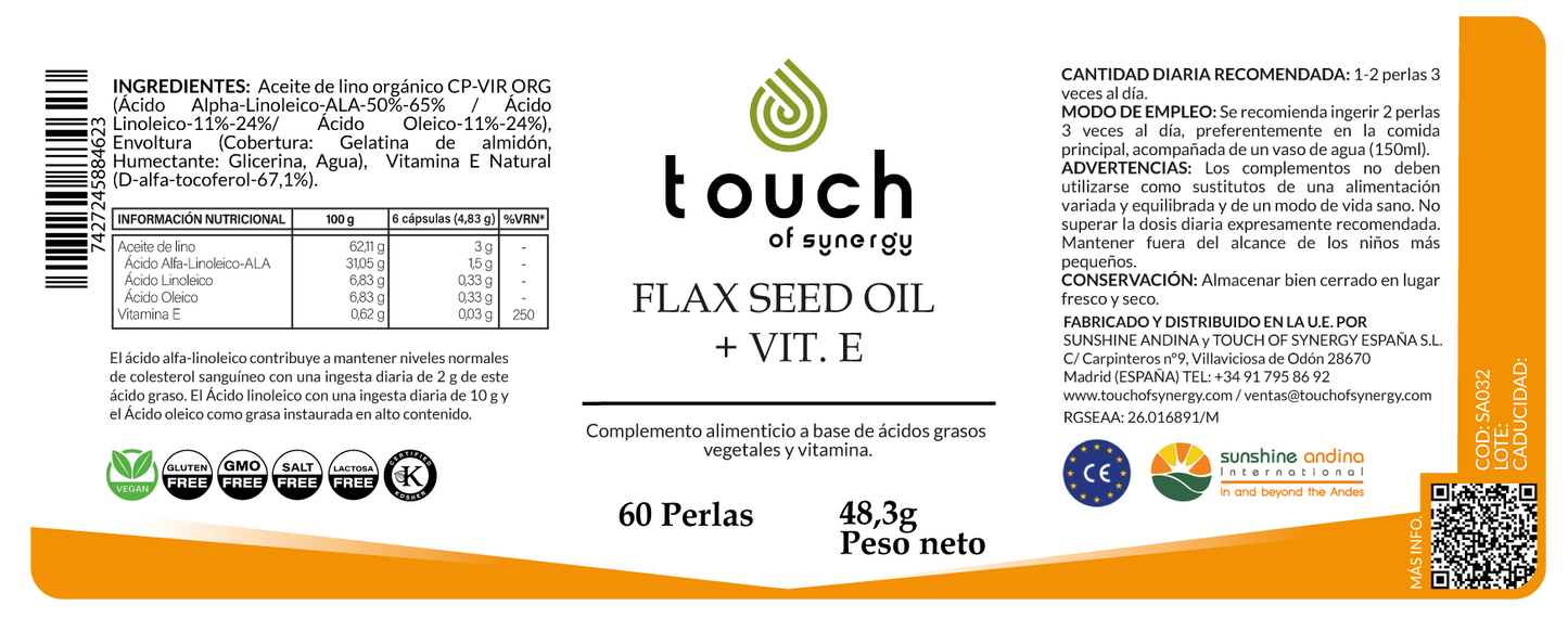 Aceite de Lino Orgánico con Vitamina E