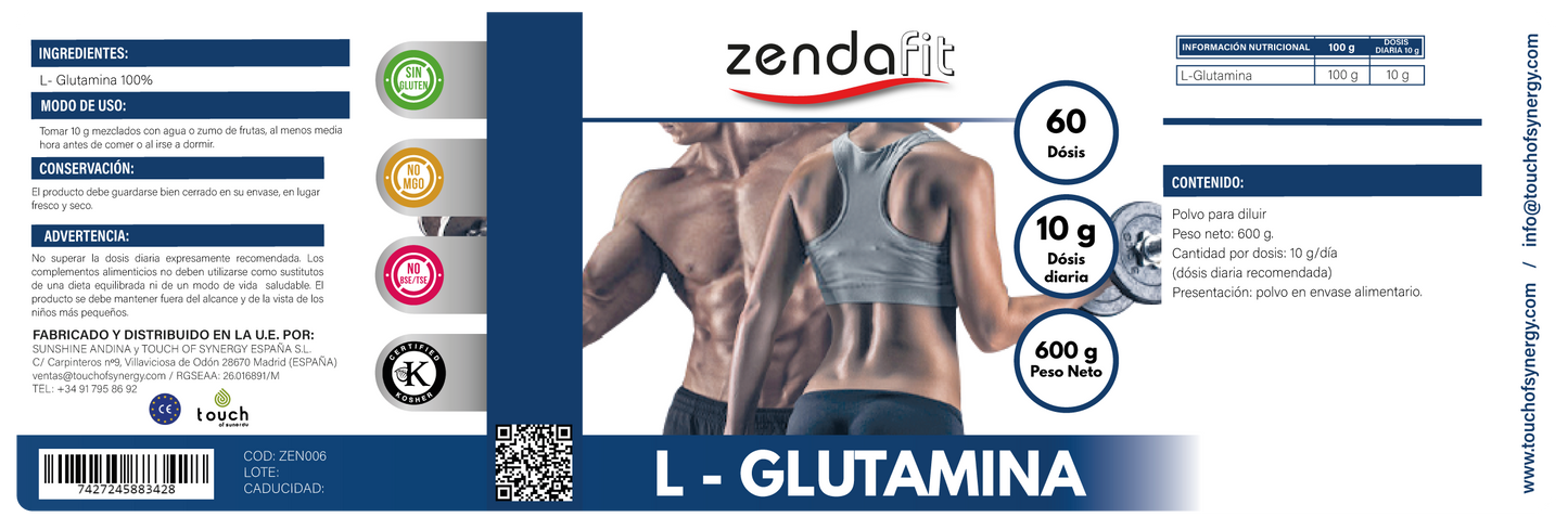 L-glutamina - 600 gramos