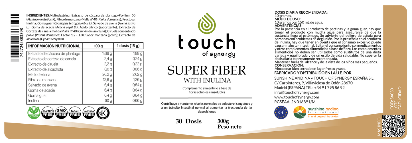 Super FIBRA con Inulina - 300 gramos