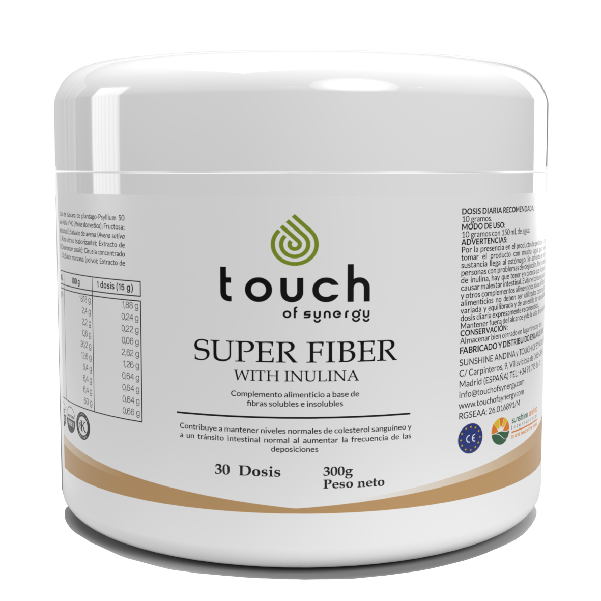 Super FIBRA con Inulina - 300 gramos
