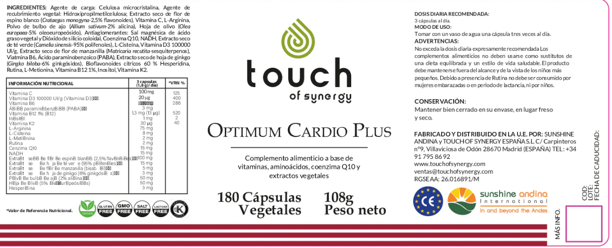 Optimum Cardio Plus. 180cáps.