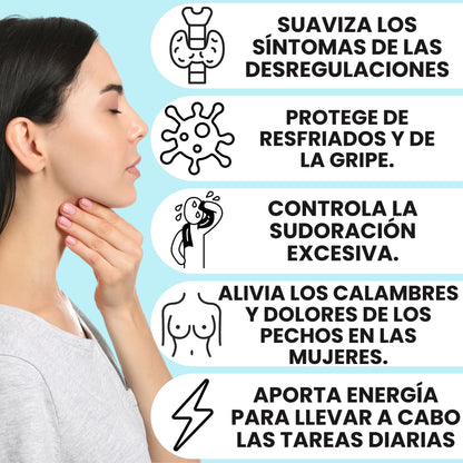Alivio de tiroides (Kelp, Salvia, Lúpulo) - 90 cápsulas vegetales