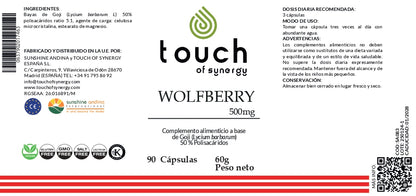 Wolfberry 500mg (GOJI), 60 cápsulas vegetales